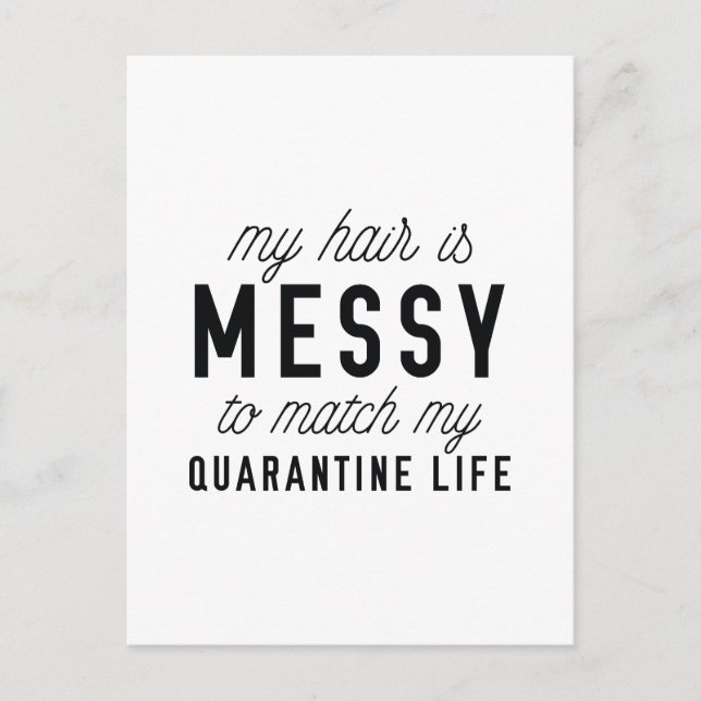 Cartão Postal Quarentena de Cabelo Mensal (Frente)