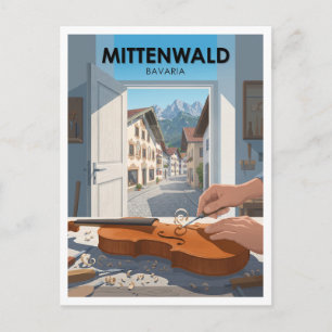 Cartão Postal Quarteirão de Construção de Violinos de Mittenwald