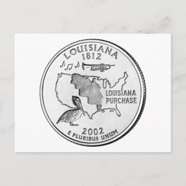 Cartão Postal Quarter do estado da Louisiana (Frente)
