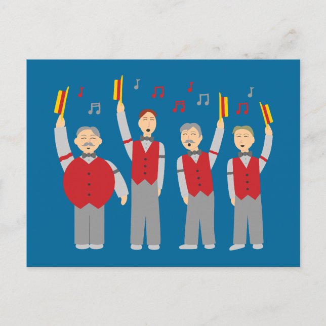 Cartão Postal Quarteto Clássico de Barbershop (Frente)