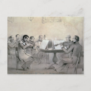 Cartão Postal Quarteto do Compositor Conde A. F. Lvov, 1840