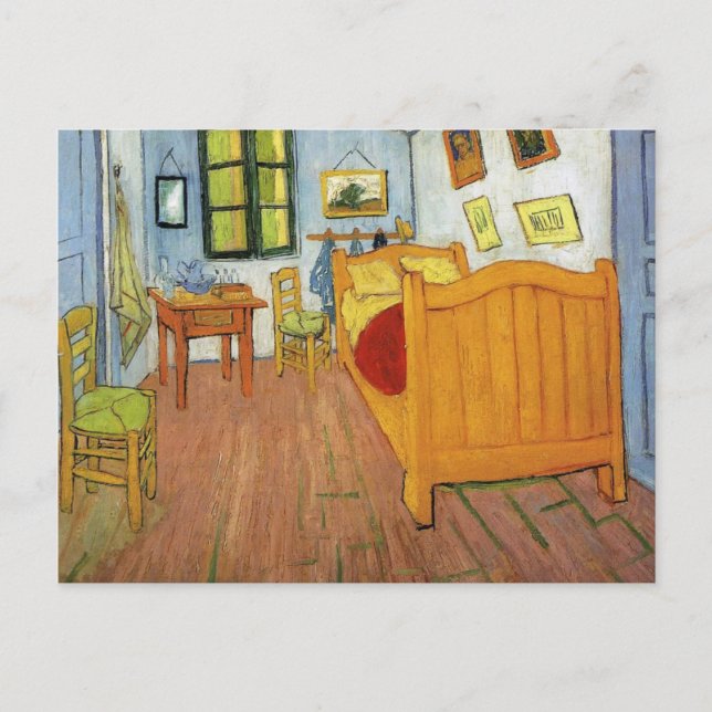 Cartão Postal Quarto de Vincent em Arles por Van Gogh (Frente)