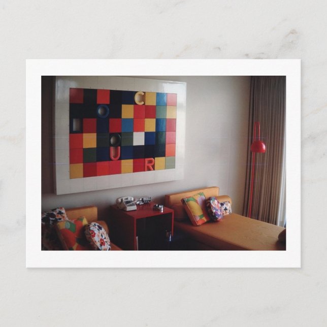 Cartão Postal Quarto do Hotel Mod 1968 (Frente)