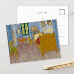 Cartão Postal Quarto em Arles | Vincent Van Gogh<br><div class="desc">Quarto em Arles (1889), do artista poste-impressionista holandês Vincent Van Gogh. A pintura de arte original é um óleo na canvas que representa uma cena interior do quarto de Vincent em Arles de uma perspectiva distorcida incomum. O uso brilhante e ousado da cor nesta peça é típico da paleta vibrante...</div>