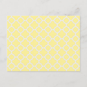 Cartão Postal Quatrefoil de latência clássico no amarelo caná