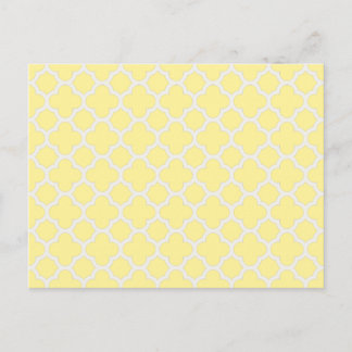Cartão Postal Quatrefoil de latência clássico no amarelo canário