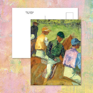 Cartão Postal Quatro Cavalos Jockeys Edgar Degas