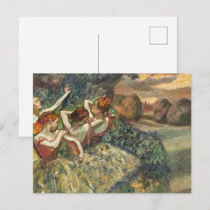Cartão Postal Quatro Dançarinos de Edgar Degas, Arte Clássica do