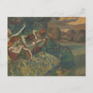 Cartão Postal Quatro Dançarinos de Edgar Degas, Balé de Belas 