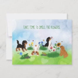 Cartão Postal Quatro espanhóis cavaleiros em campo de flores