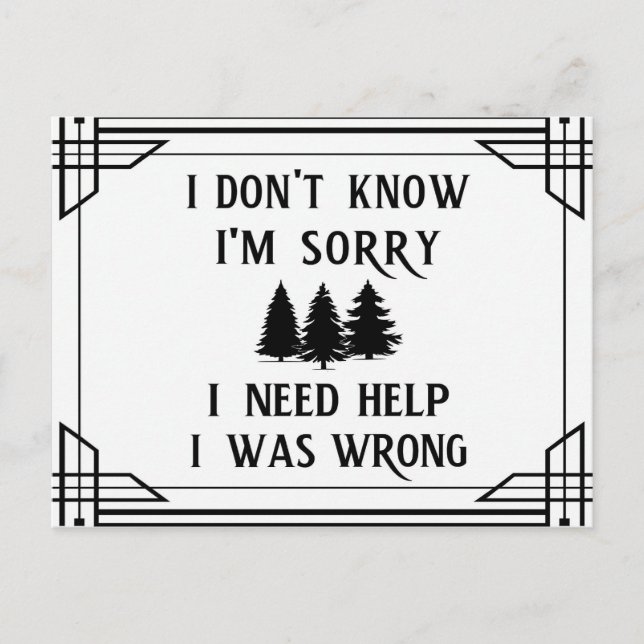 Cartão Postal Quatro Frases Que Levam À Sabedoria (Frente)