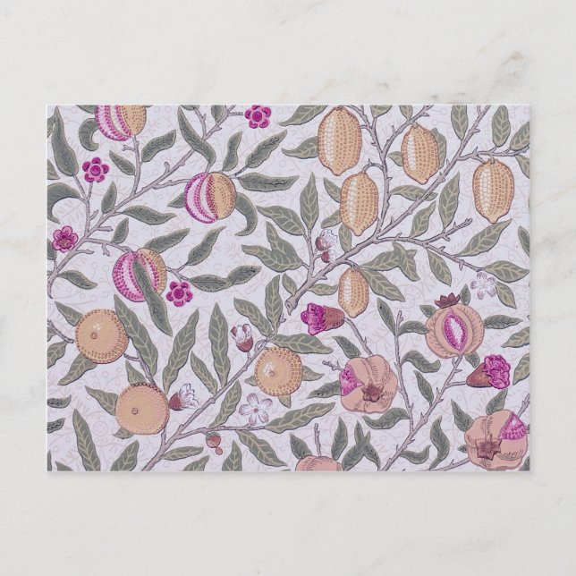 Cartão Postal Quatro Frutas, William Morris (Frente)