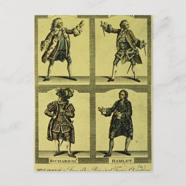 Cartão Postal Quatro Papéis Trágicos (Frente)