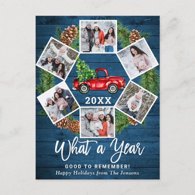 Cartão Postal Que Caminhão Vermelho da Fazenda Vermelha de Natal (Frente)