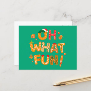 Cartão Postal Que Cookies Divertidos De Pão De Natal