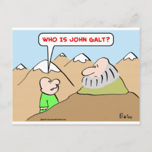 Cartão Postal que é john galt ayn rand objetivismo