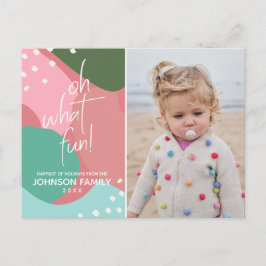 Cartão Postal Que Foto Colorida De Natal