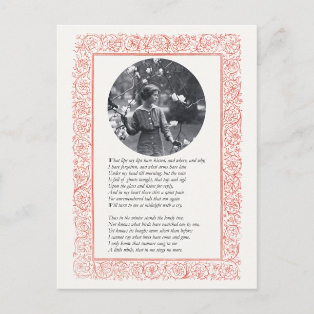 Cartão Postal Que Lábios Meus Lábios Beijaram, Onde E Por Que (Frente)