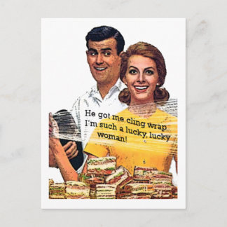 Cartão Postal "Que mulher de sorte"