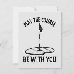 Cartão Postal Que o curso esteja com vocês, doidos de golfe engr