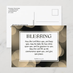 Cartão Postal QUE O SENHOR TE ABANDE   Números 6 Bênção