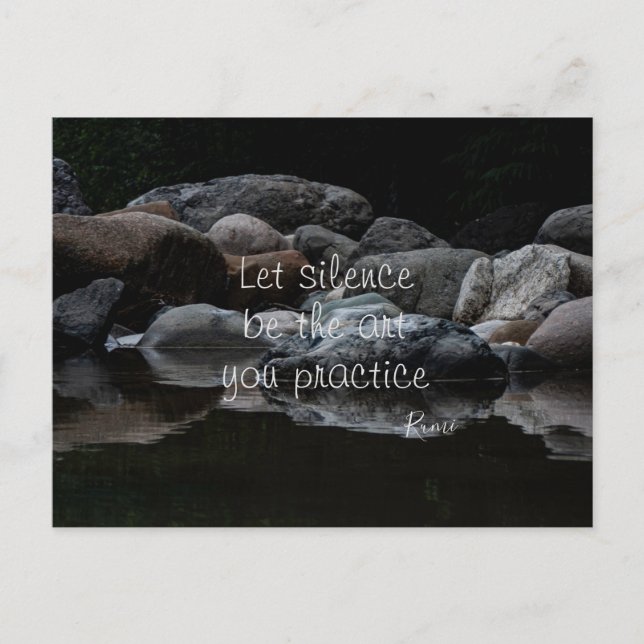 Cartão Postal Que o silêncio seja a arte que você pratica (Frente)