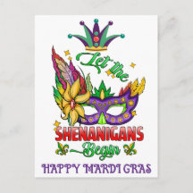 Que Os Shenanigans Comecem A Mardi Gras Cartaz