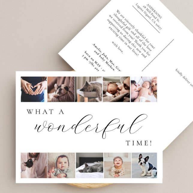 Cartão Postal Que Tempo Maravilhoso Multi Foto Mínimo Novo Bebê (Criador carregado)