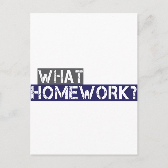 Cartão Postal que trabalho de casa? (Frente)