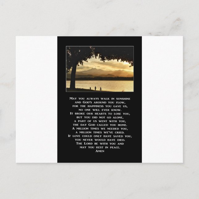 Cartão Postal Que Você Sempre Ande Em Oração Sunshine (Frente)