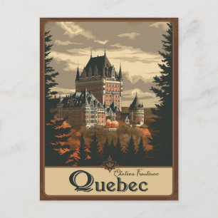 Cartão Postal Quebec, Canadá Majestade do Le Château Frontenac