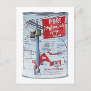 Cartão Postal Quebec Telephone Pole Syrup