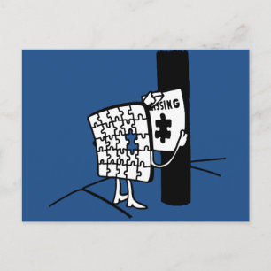 Cartão Postal Quebra-cabeça ausente