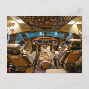 Cartão Postal Quebra-cabeça de Jato de Cockpit