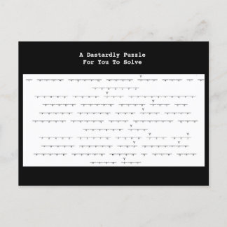 Cartão Postal Quebra-cabeça de um Rick Roll Postcard