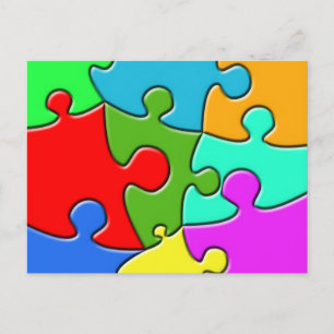 Cartão Postal Quebra-cabeça Psicodélico