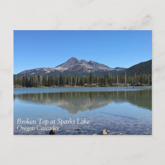 Cartão Postal Quebrado em Sparks Lake, OR (Frente)