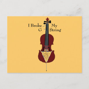 Cartão Postal Quebrei minha corda G (Cello)