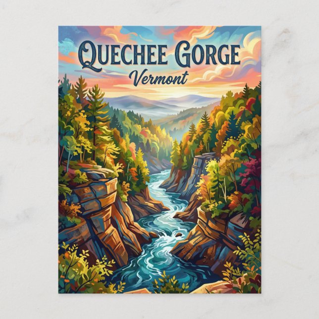 Cartão Postal Quechee Gorge Vermont (Frente)