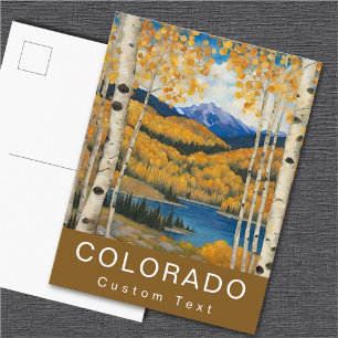 Cartão Postal Queda de Montanhas de Aspensos do Colorado Persona