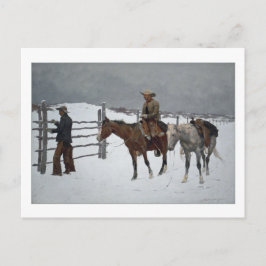 Cartão Postal Queda do Cowboy por Frederic Remington