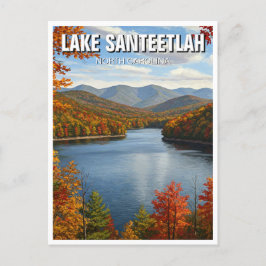 Cartão Postal Queda no lago Santeetlah Viagem da Carolina do Nor