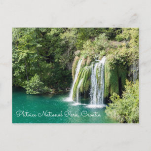 Cartão Postal Quedas de água no Parque Nacional de Plitvice - C