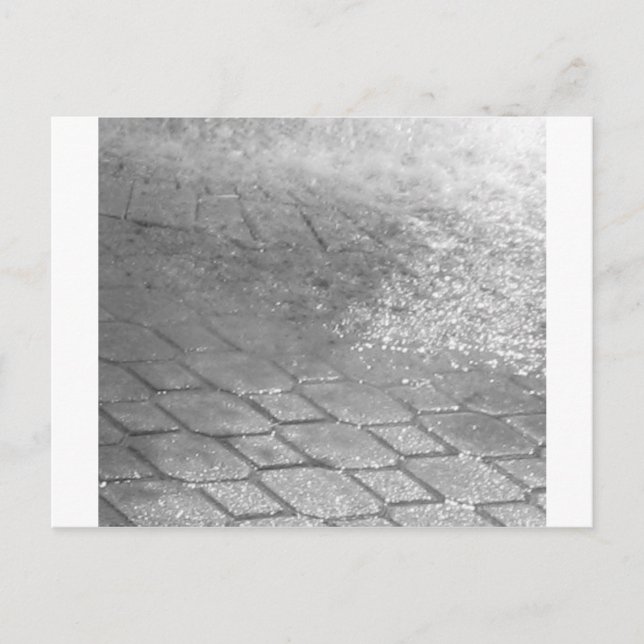 Cartão Postal Quedas de chuva em preto e branco (Frente)