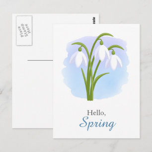 Cartão Postal Quedas de Neve - Flores de Mola - Cota Azul de Cor