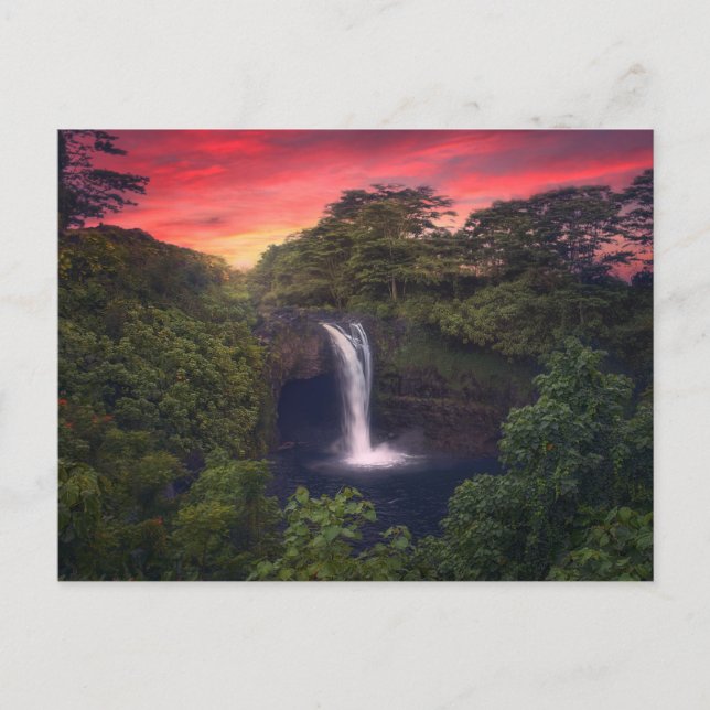 Cartão Postal Quedas | Rainbow Falls, Hilo, Havaí (Frente)