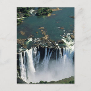 Cartão Postal Quedas Victoria, fronteira da Zâmbia com o Zimbábu