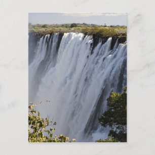 Cartão Postal Quedas Victoria, Rio Zambeze, Zâmbia.