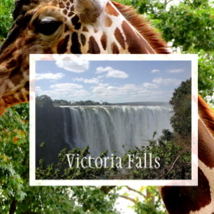 Cartão Postal Quedas Victoria, Zâmbia, Zimbábue