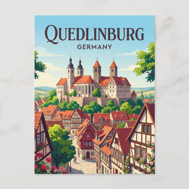 Cartão Postal Quedlinburg Alemanha (Frente)